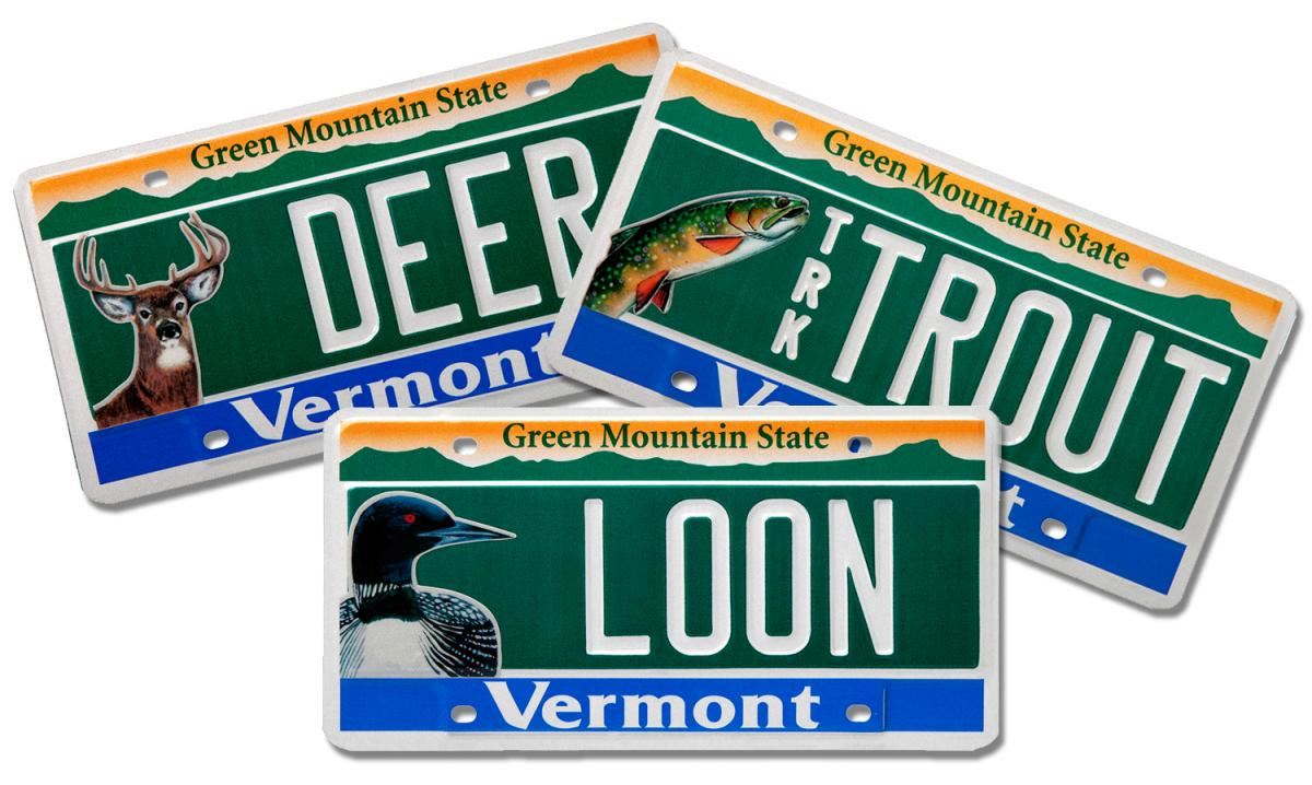 Vermont conservation license plates