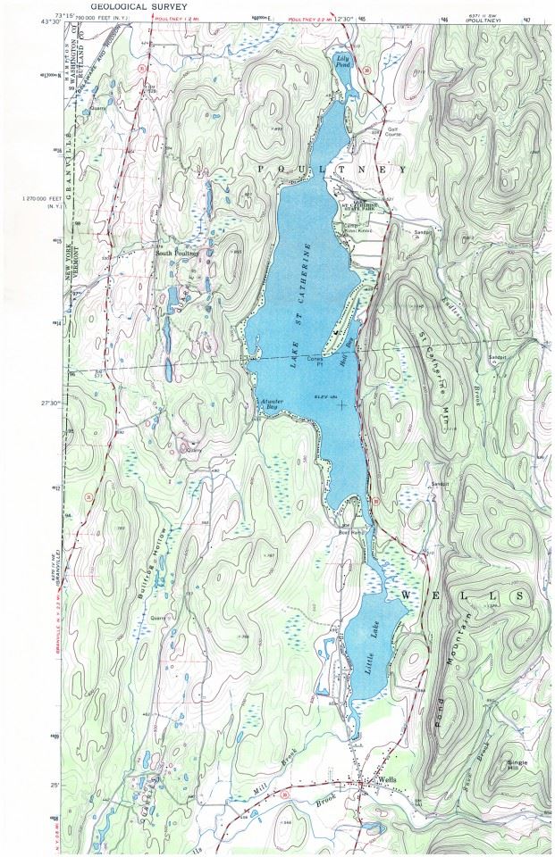 Geological Survey Map of Lake St. Catherine 