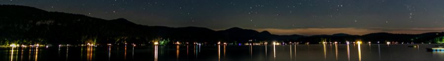 Lake St. Catherine at night.