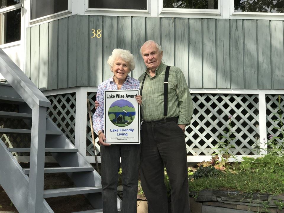 The Binghams - the first Lake Wise Award on Lake St. Catherine in 2019.