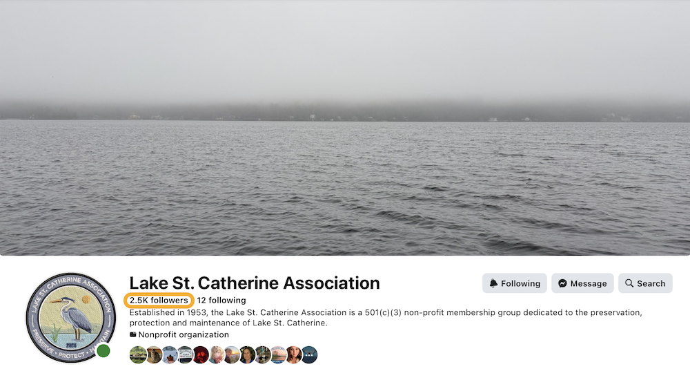 Lake St. Catherine Association's Facebook page