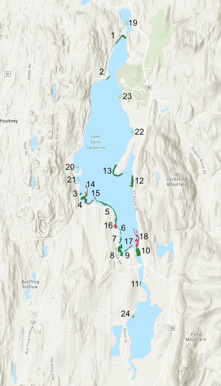 LSCA's 2026 Milfoil Control Program Map LSCA's 2026 Milfoil Control Program Map