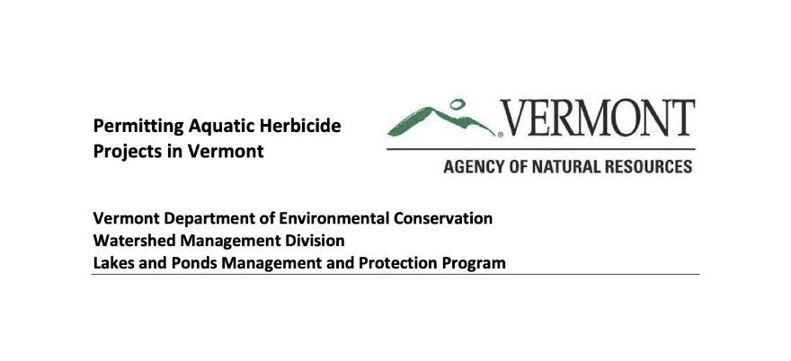 Vermont DEC: Permitting Aquatic Herbicide Projects