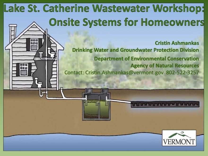 Vermont DEC Wastewater Workshop at Lake St. Catherine