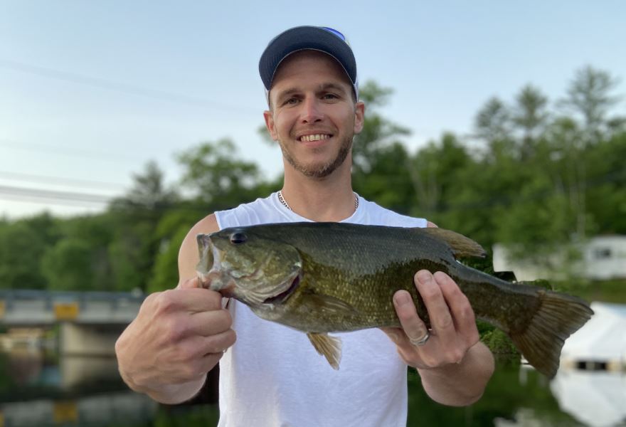 A smallmouth bass caught at Lake St. Catherine.